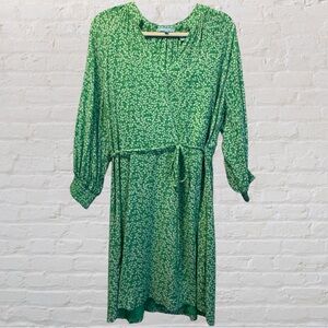 Draper James Green Floral Midi Dress